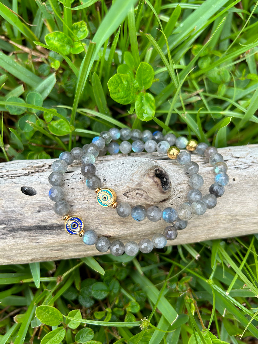 Labradorite & Evil Eye Bracelet